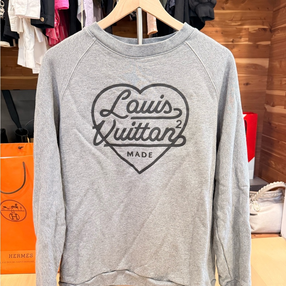 Louis Vuitton x Nigo Heather Gray Logo Sweatshirt